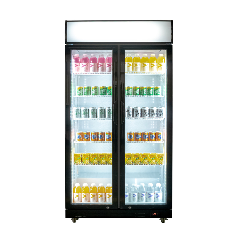 Double Door Upright Display Fridge