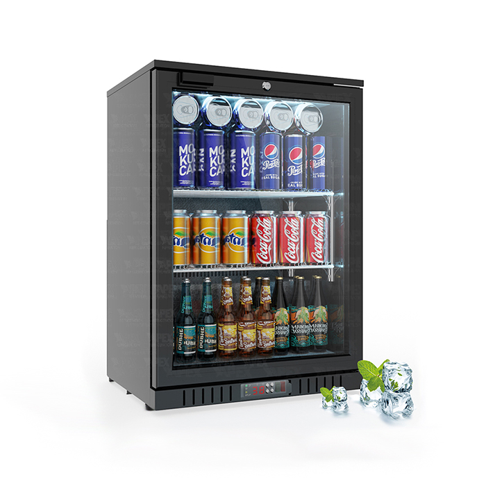 Single Door Back Bar Metal Beer Cooler