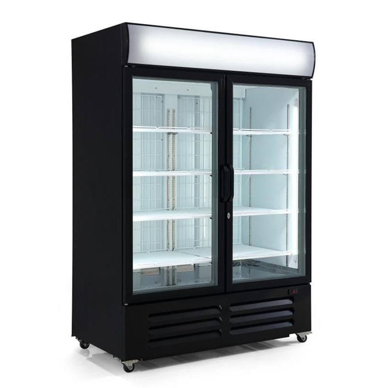 Double Door Upright Commercial Display Freezer